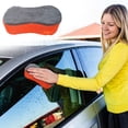 thumbnail image 4 of WLOELOEW Orange High Density 8 Shape Absorbent Car Wash Sponge Mesh Block Double Sided Cleaning Sponge For Automotive Orange, 4 of 4