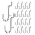 thumbnail image 2 of Shisuyan Garage Pegboard Accessories Silver 40Pcs 2.4In X 1.2In X 0.2In, 2 of 8