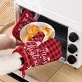thumbnail image 2 of WHEANG Christmas Baking Heat Gloves Christmas Oven Microwave Gloves Mat Set Cotton Potholder Machine Washable Microwave Oven Mitts Heat Proof Pads For Kitchen Baking, 2 of 8