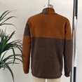 thumbnail image 4 of Lovzfmll Men's Color Block Knit Cardigan Notched Lapel Button Front Stretch Orange, XL, 4 of 7