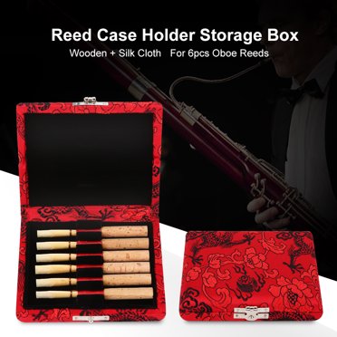 Oboe Reeds Box, Cover Reed Case Clarinet And Saxophone Wooden Oboe Reeds Case, For Prevent Reeds From Moisture For 6pcs Oboe Reeds