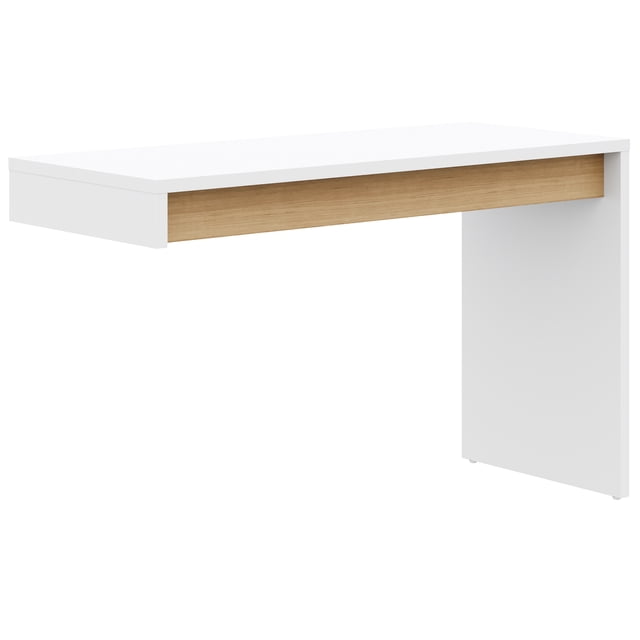 Surface de travail réversible Nexera Chrono, blanc et érable naturel