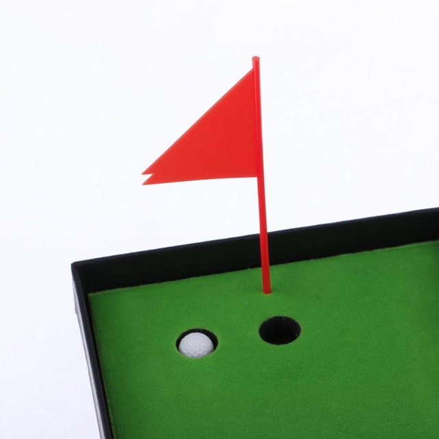 Baohd Jeu de Stylos de Golf Mini Jeu de Golf de Bureau Mettant des Stylos à Bille Drapeau Vert Rouge