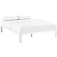 thumbnail image 2 of Modway Corinne Base de Matelas Moderne en Acier, Cadre de Lit Double avec Lattes de Bois, Blanc, 2 of 2