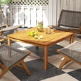 thumbnail image 2 of Gymax Table Basse d'Extérieur avec Plateau à Lattes Petite Table d'Extérieur Table Carrée de Patio, 2 of 9