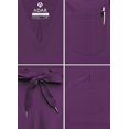 thumbnail image 4 of Adar Addition Go-Everyday Scrub Set for Men - Stylish Scrub Top & Cargo Scrub Pants - A9800 - Eggplant - 3X, 4 of 7
