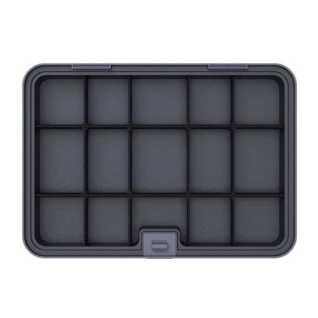 Modular Toolbox Organizer, 18 Adjustable Compartments Storage Tray for Screws, Bits & Small Parts (X1-D, Fits X-Series Toolboxes)