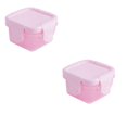 thumbnail image 1 of Hinati Clearance 2Pcs Mini Plastic Food Storage Containers with Lids Square Containers Airtight Food Storage Containers Kitchen and Pantry Organization Canisters for Pantry Organization and Storage, 1 of 6