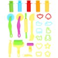 thumbnail image 1 of Ensemble de 20 Pcs d'Outils Intelligents pour Pâte avec 5 Pcs d'Outils d'Extrudeuse (Couleur Aléatoire), 1 of 7