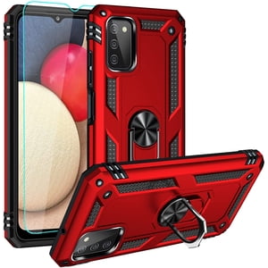 MYKOMI for Galaxy A03S Case, Samsung A03S Case with HD Screen Protector, Military-Grade Ring Holder Stand Car Mount 15ft Drop Tested Cover Phone Case for Samsung Galaxy A03s