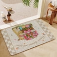 thumbnail image 4 of TopLLC Easter Bathroom Rug, Happy Easter Linen 15.7"x23.6" Rabbit with Flowers Eggs Prints Floor Mat, Non-Slip Super Absorbent Entrance Doormat Quick Dry Decorative Carpet Spring Easter Decorations, 4 of 9