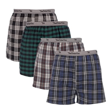 Yves Martin Men's Flannel Sleep Shorts