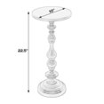 thumbnail image 3 of Beaumont Lane Transitional 10"W Round Metal Pedestal End Table in Nickel, 3 of 4