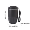 thumbnail image 3 of Birdeem Tasse de Voyage pour Café, Tasse à Café Isolée avec Couvercle et Poignée de Transport, Tasse de Voyage Anti-Déversement, Tasse Réutilisable en Acier Inoxydable Garde le Froid et le Chaud, Convient à la Voiture, au Quotidien, au Voyage (Noir, 3.1x5.5in), 3 of 6