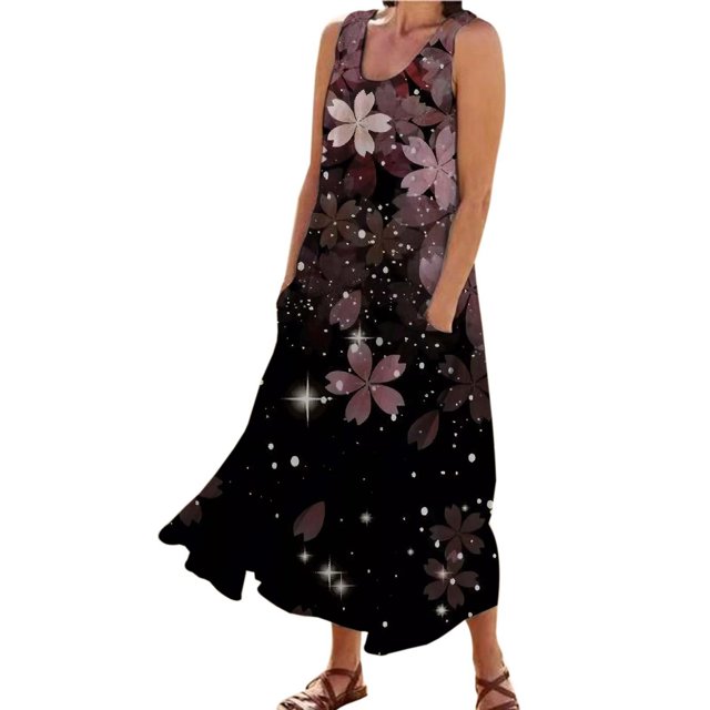 TJAZFJPA Robe de Maternité à Manches Longues Mode Femme Col Rond Décontractée Imprimé Pissenlit 3D Sans Poignets Poche Longue Robe Débardeur Robe Décontractée Robe du Nouvel An Chinois Robe Maxi à Manches Longues