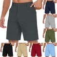 thumbnail image 1 of XUNKUSGA Shorts pour Hommes Été Décontractés Extensibles Shorts de Randonnée Légers Respirants Shorts de Golf d'Extérieur pour Hommes avec Multiples Poches pour la Pêche le Voyage, Rouge, G, 1 of 9