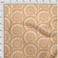 thumbnail image 4 of oneOone Rayon Dark Peach Fabric Asian Block Mandala Sewing Craft Projects Fabric Prints By Yard 56 Inch Wide, 4 of 4