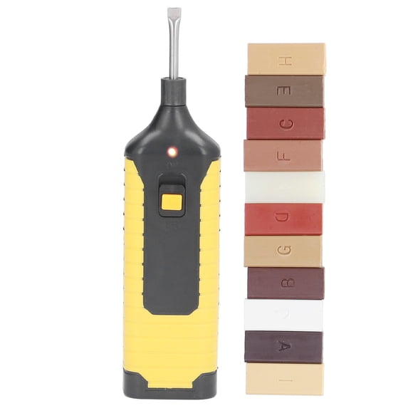 Versatile Wood Repair Kit with Electric Heating Pen, Multi-Colored Wax Blocks, and Essential Accessories for Floor and Furniture Restoration