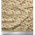 thumbnail image 1 of Soimoi Tissu Georgette en Poly Beige Tissu à Imprimé Artistique de Fleurs au Mètre 42 Pouces de Large, 1 of 3