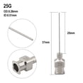 thumbnail image 2 of BTOER 1 Pce Aiguille de Machine Distributrice 25 mm Aiguille de Machine Distributrice en Acier Inoxydable Aiguille d'Injection de Colle Industrielle 8 g-30 g Fluides, 2 of 9