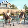 thumbnail image 2 of Outsunny Tabourets de Bar Pivotants d'Extérieur - Ensemble de 2, Dossier Haut Accoudoirs Courbés, 2 of 10