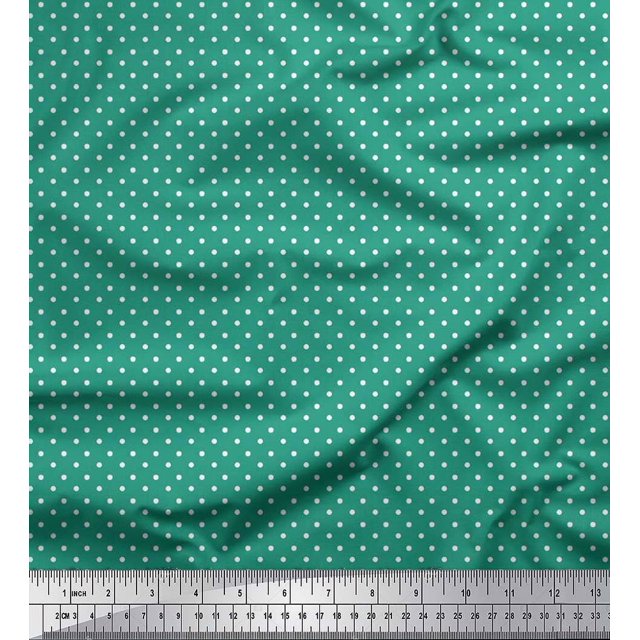 Soimoi Velvet Fabric Dots Dots Printed Craft Fabric by The Yard 58 Inch Wide