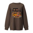 thumbnail image 2 of Hauts à Manches Longues pour Femmes Mode Décontractée Imprimé de l'Action de Grâce Blouse Ample à Manches Longues Col Rond Pull Décontracté, 2 of 4