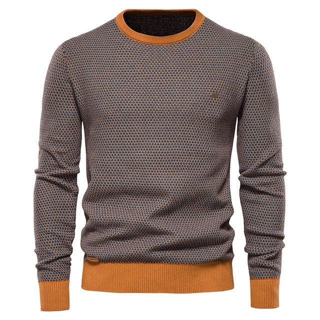 Chandail à Enfiler pour Hommes Chandail à Col Rond pour Hommes Chandails Doux et Décontractés pour Hommes Chandails Classiques à Enfiler avec Bord Côtelé Chandail pour Hommes Décontracté