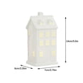thumbnail image 3 of chock Ceramic Christmas Village  Christmas Village Accessories White Winter Village LED Light Porcelain Tabletop Christmas Figurine with Artificial Christmas Tree, 3 of 5