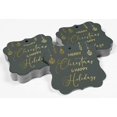 thumbnail image 4 of Inkdotpot Real Gold Foil Merry Christmas & Happy Text Tags Favor Bracket Shape Hang Pack Of 100 Paper Tags, 4 of 7