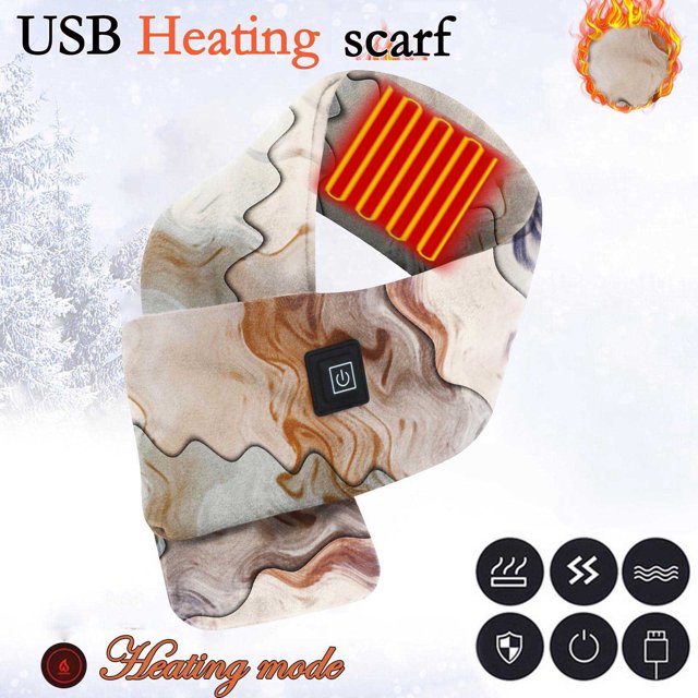 Womens' Hearting Warming Scarf FashionableSmart Mobile Power USB Charging Neck And Shoulder Winter Cold Protection And Warm Heating Men And Women Scarf