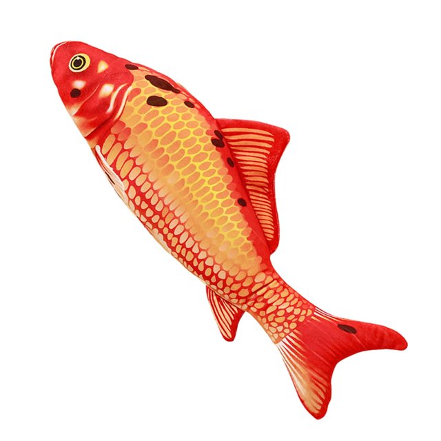 Cute Fish Plush Toys Kids Playing Toy Cat Playset Accessory Simulation Fish Toys 16cm Red