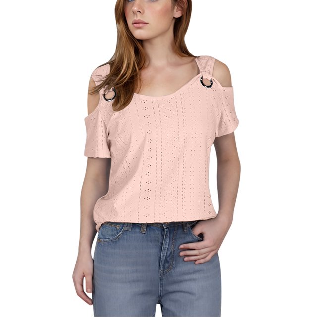 XMMSWDLA T-Shirt Graphique à Manches Courtes à Col en V pour Femme Rose Chandails de Gym Femme