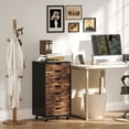 thumbnail image 2 of Vinsetto Mobile Filing Cabinet with Drawers File Cabinet, Rustic Brown, 2 of 10