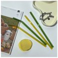 thumbnail image 3 of Straight Bend Glass Straws Set Lightweight Smooth Edge Straws for Tea Coffee Shop Dorm Homes, 3 of 4