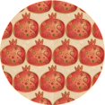 thumbnail image 1 of Ahgly Company Tapis Rond Lavable en Machine Intérieur Transitionnel Jaune Orange, 6 Pieds Rond, 1 of 7