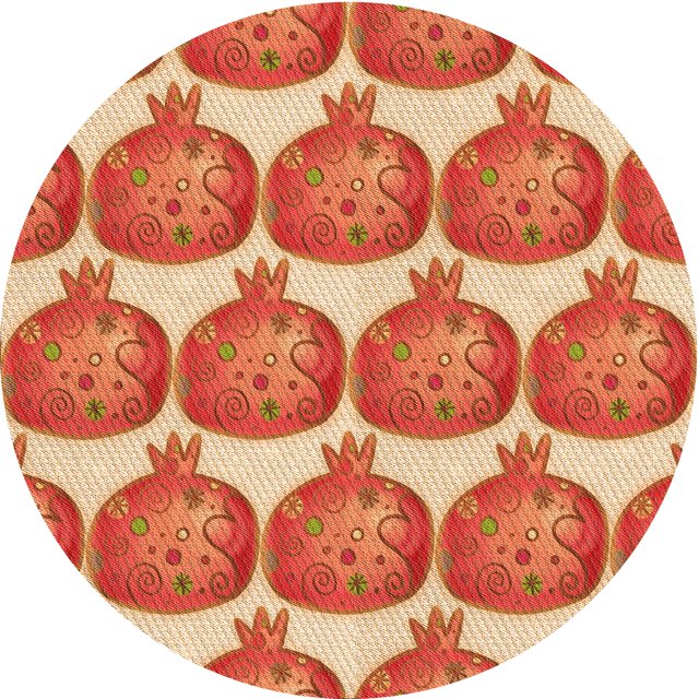 Ahgly Company Tapis Rond Lavable en Machine Intérieur Transitionnel Jaune Orange, 6 Pieds Rond