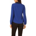thumbnail image 3 of INSPIRE CHIC Chemise Boutonnée pour Femme à Manches Longues de Travail Col Peter Pan Blouse Hauts m Bleu Royal, 3 of 5