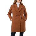 thumbnail image 1 of INSPIRE CHIC Manteau Mi-Long pour Femme à Double Boutonnage, Raglan, à Revers, à Manches Longues, 1 of 4