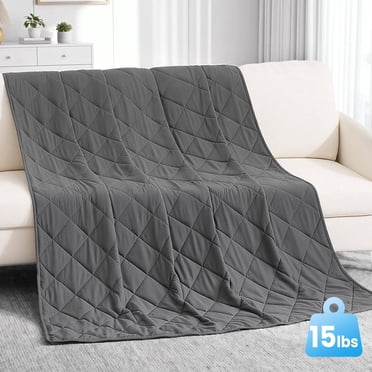 MARNUR Couverture Lestée pour Adultes (6,8 kg), Format Queen (152 x 203 cm), Rafraîchissante et Respirante Grâce à Ses Billes de Verre de Qualité Supérieure, Douce et Confortable pour un Sommeil Réparateur, Lavable à la Machine.