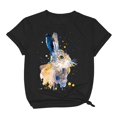 thumbnail image 2 of EGNMCR T-Shirt de Pâques à Manches Courtes pour Femmes, Imprimé de Pâques, T-Shirt Ample à Manches Courtes à Col Rond avec Motif Imprimé de Lapin de Pâques pour Femmes, T-Shirt pour Femmes, 2 of 3