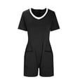 thumbnail image 3 of LSLJS Women's Summer Casual Short Sleeve Rompers Loose Shorts Overalls Jumpsuit with Pockets, 3 of 5