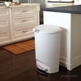 thumbnail image 5 of Simplehuman 50 Liter / 13 Gallon Semi-Round Plastic Step Garbage Bin with Secure Slide Lock Lid, White, 5 of 5