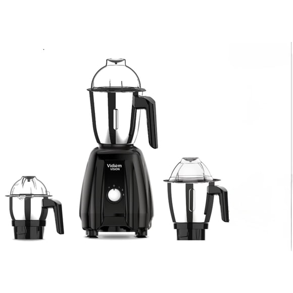 Vidiem Vision Pro 650W Mixer Grinder, Stainless Steel Body, 3 Stainless Steel Jars, 110V