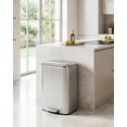 thumbnail image 3 of 50L Stainless Steel Step Trash Can – Rectangular Waste Bin with Soft-Close Lid, Fingerprint-Resistant Finish, Removable Inner Bucket and Modern Design for Kitchen, Home and Office – 42.8 × 35.5 × 62, 3 of 8