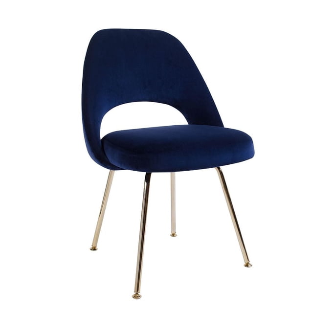 Chaise en velour bleu Sand de Plata Décor Import