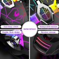 thumbnail image 4 of TSV Souris de Jeu Sans Fil Rechargeable pour Ordinateur PC USB 2,4 GHz, Souris Optique Rétroéclairée RVB Arc-en-Ciel avec 3 DPI Réglables, 7 Boutons, Souris Ergonomique pour PC Portable Mac Gamer Officer, 4 of 10