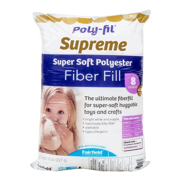 FAIRFIELD Poly-Fil® Ultra Plush Fibre Fill, 227 g (8 oz) Bag, Fil Supreme