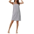 thumbnail image 2 of INSPIRE CHIC Women's Terry Wrap Bathrobe Spa Robe for Gym Pool Shower Bath Towel Robe Shower Dress M Grey, 2 of 6