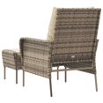 thumbnail image 3 of vidaXL Garden Chair with Footstool Light Brown Poly Rattan, 3 of 5